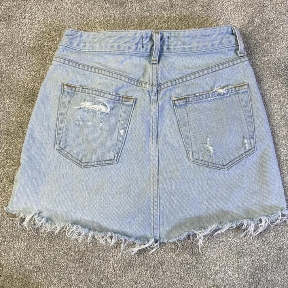 Agolde Original Criss Cross Mini Denim Skirt Size 24